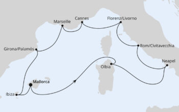Mediterane Route der AIDAstella